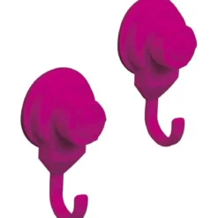 SET DE 2 CROCHETS PROMO PP SUR VENTOUSES   FUCHSIA