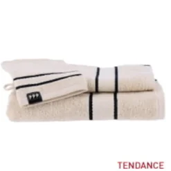 SET DE 3 PCS IVOIRE GANT ET SERVIETTE 50X90CM ET 70X130CM