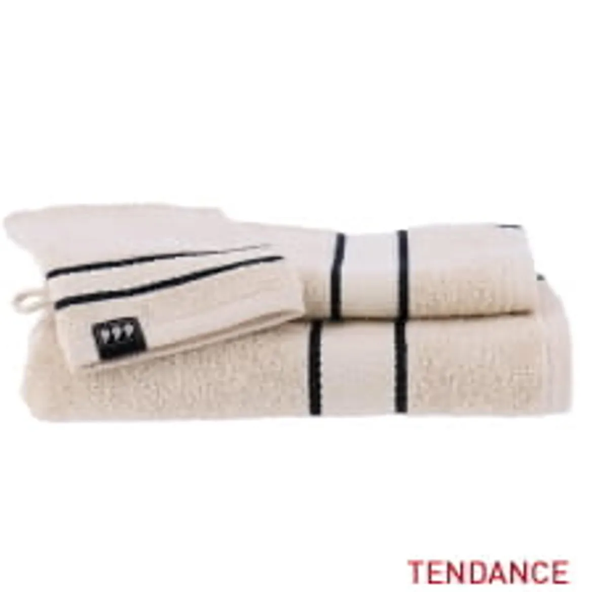 SET DE 3 PCS IVOIRE GANT ET SERVIETTE 50X90CM ET 70X130CM