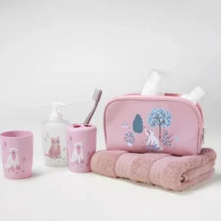 SET 4 ACCESSOIRES SALLE DE BAIN IMPRIME CHATON