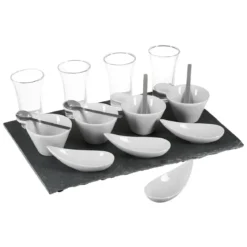 SET APERITIF ARDOISE 17 PIECES