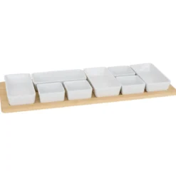 SET APERITIF BAMBOU WHITE X9 PIECES