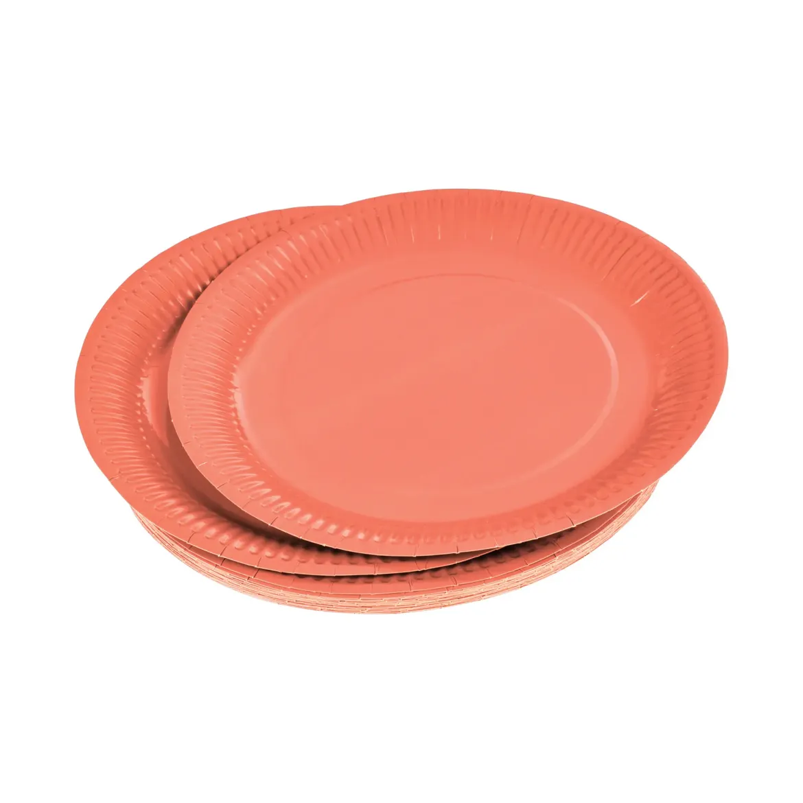 SET 20 ASSIETTES CARTON D.18CM TERRACOTTA