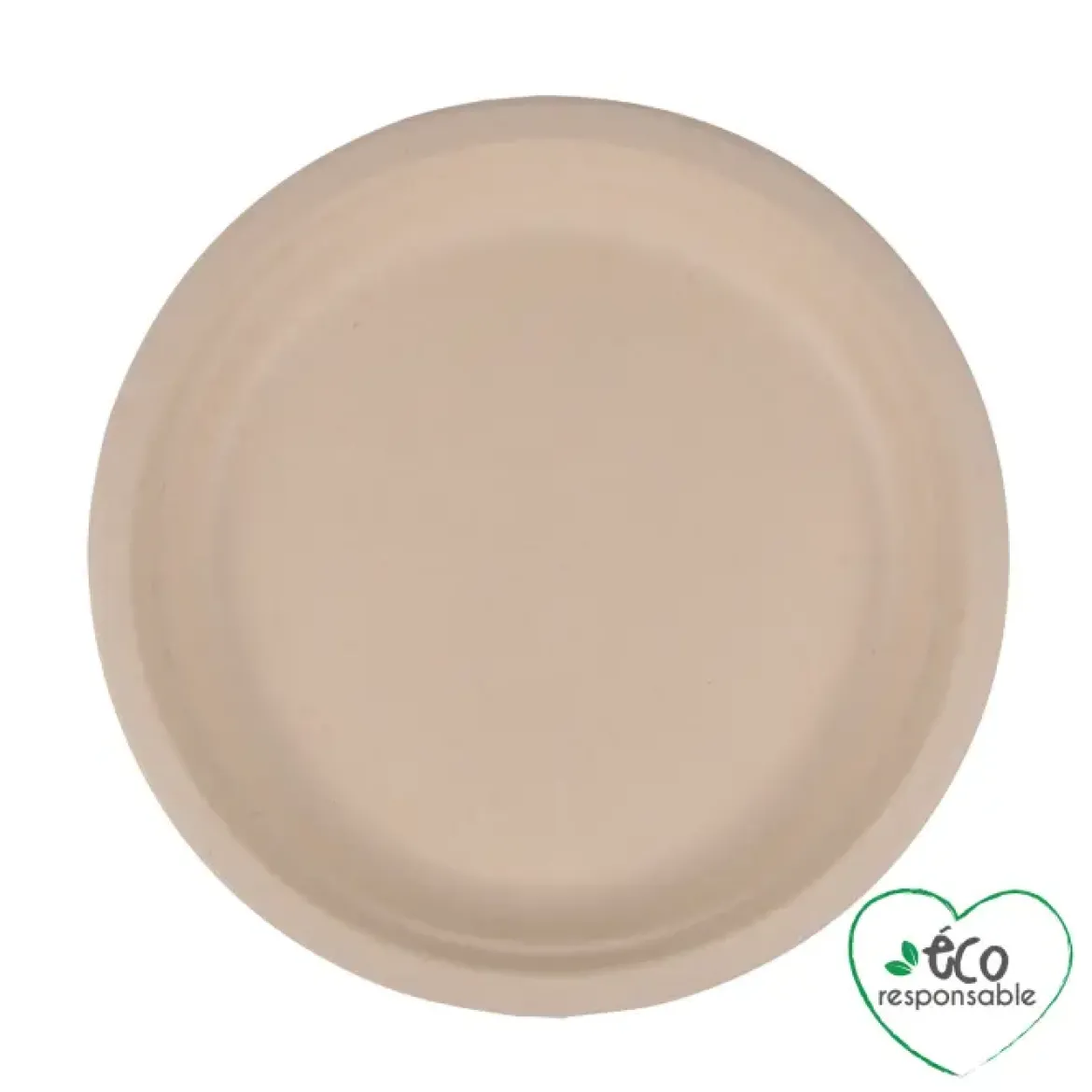 SET 12 ASSIETTES RONDES CANNE A SUCRE 22CM NATUREL