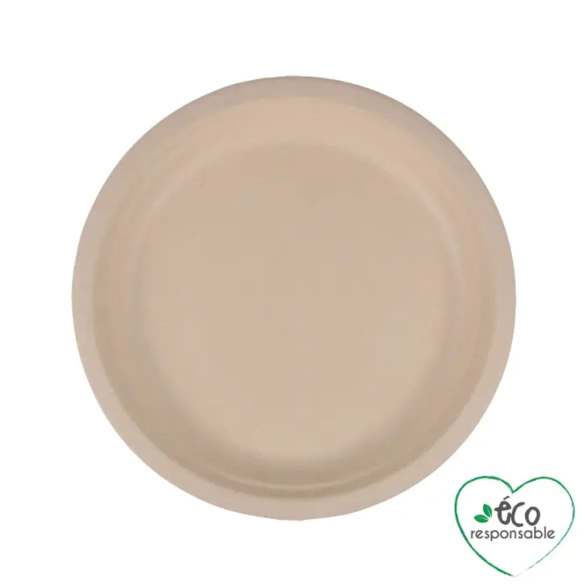 SET 12 ASSIETTES RONDES CANNE A SUCRE 18CM NATUREL
