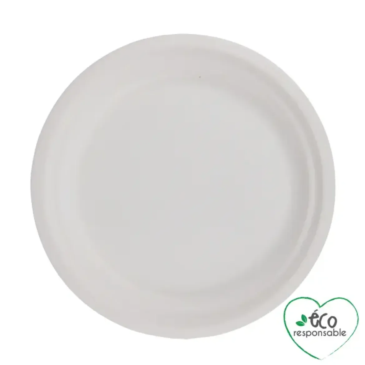 SET 12 ASSIETTES RONDES CANNE A SUCRE 22CM BLANC