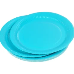 SET 20 ASSIETTES RONDES D.23CM BLEU