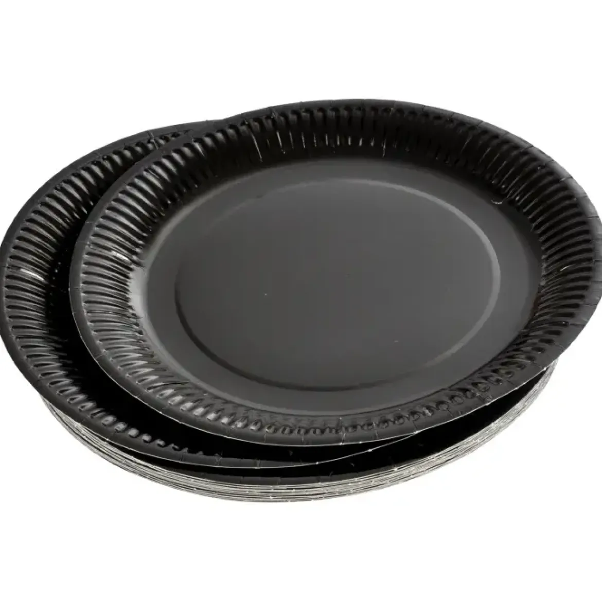 SET 20 ASSIETTES RONDES D.23CM NOIR