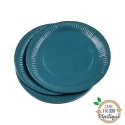 SET 20 ASSIETTES VITAMINE CARTON D.18CM EMERAUDE