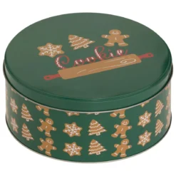 SET 3 BOITES METAL ROND NOEL