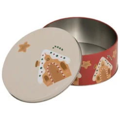 SET 3 BOITES METAL ROND NOEL