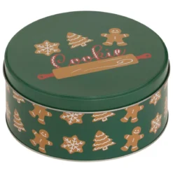 SET 3 BOITES METAL ROND NOEL
