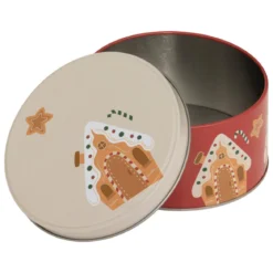 SET 3 BOITES METAL ROND NOEL