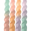 SET 4 BOUGIES TORSADEES 2.8X19CM 64G FINITION TIE ET DIE