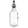 SET BOUTEILLE HUILE VINAIGRE SEL POIVRE VERRE AVEC SUPPORT