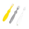 SET 3 BROSSES A DENTS EVOLUTIVES GRIS JAUNE ET BLANC