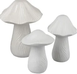 SET 3 CHAMPIGNONS CERAMIQUE 8X8X10CM