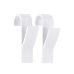 SET 2 CROCHETS RADIATEUR SECHE SERVIETTE BLANC