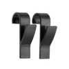 SET 2 CROCHETS RADIATEUR SECHE SERVIETTE NOIR