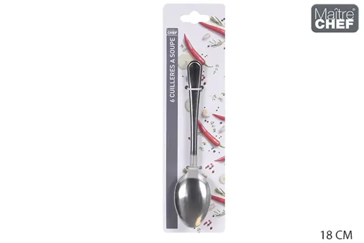 SET 6 CUILLERES A SOUPE INOX