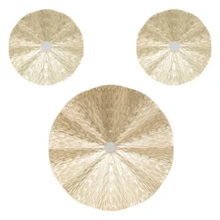 SET 3 DECOS MURALES LESLIE METAL OR