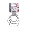 SET DE 3 EMPORTE PIECES FLEUR INOX