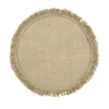 SET DE TABLE 0 38CM JUTE UNI ET FRANGES FRANGYSS
