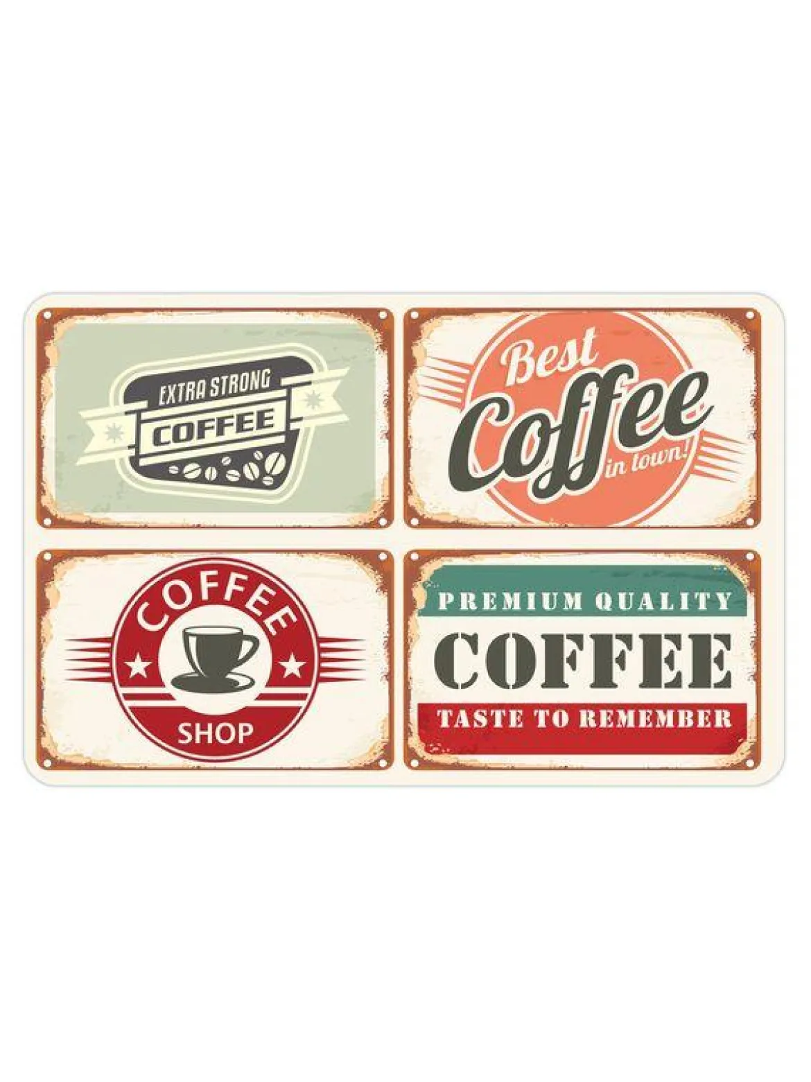 SET DE TABLE COFFEE VINTAGE
