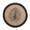 SET DE TABLE D.38CM JUTE IMPRIME ET FRANGES MOGADOR NOIR
