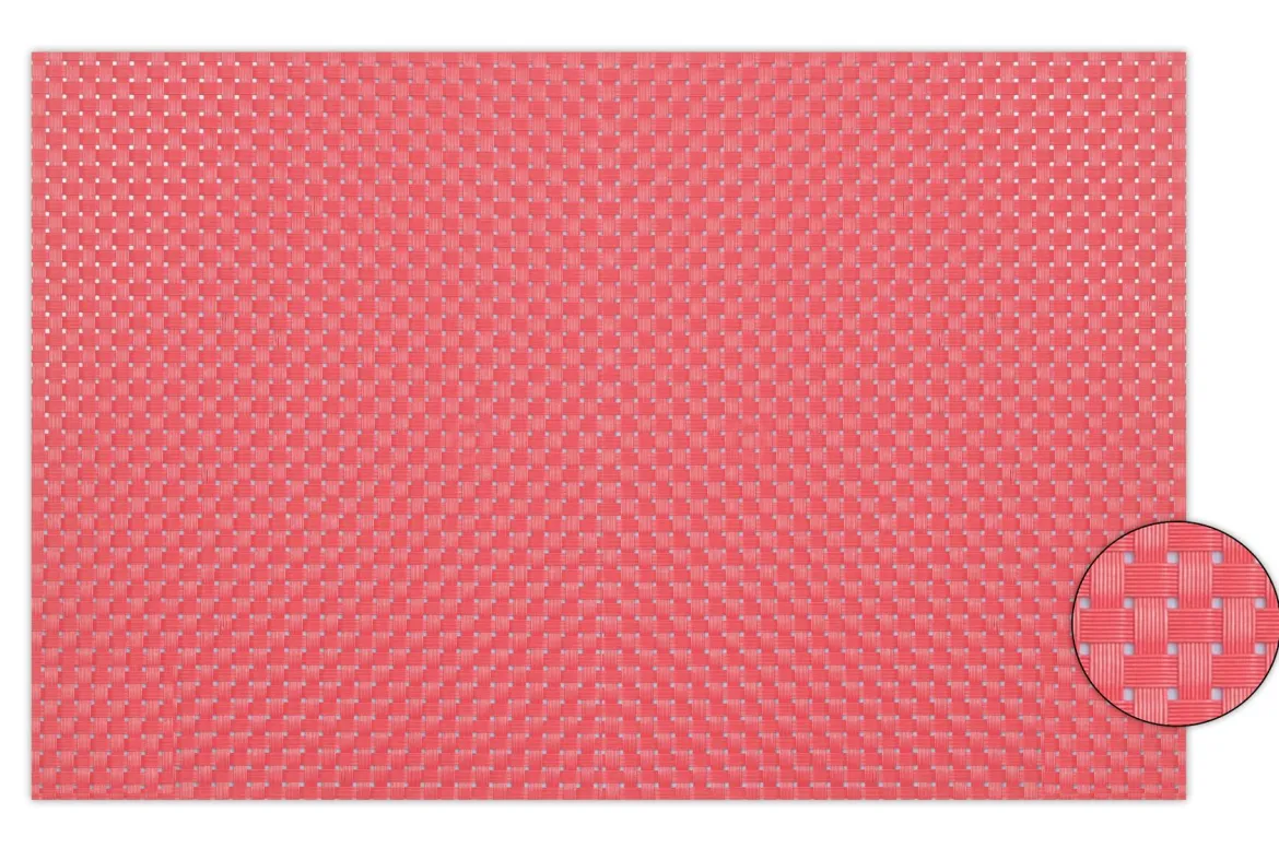 SET DE TABLE STRUCTURE 8X8 ROUGE30X45 CM