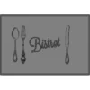 SET DE TABLE 28.5X43.5 CM PVC IMPRIME CUISINE BISTROT GRIS