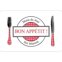 SET DE TABLE 28.5X43.5 CM PVC IMPRIME FAIT MAISON