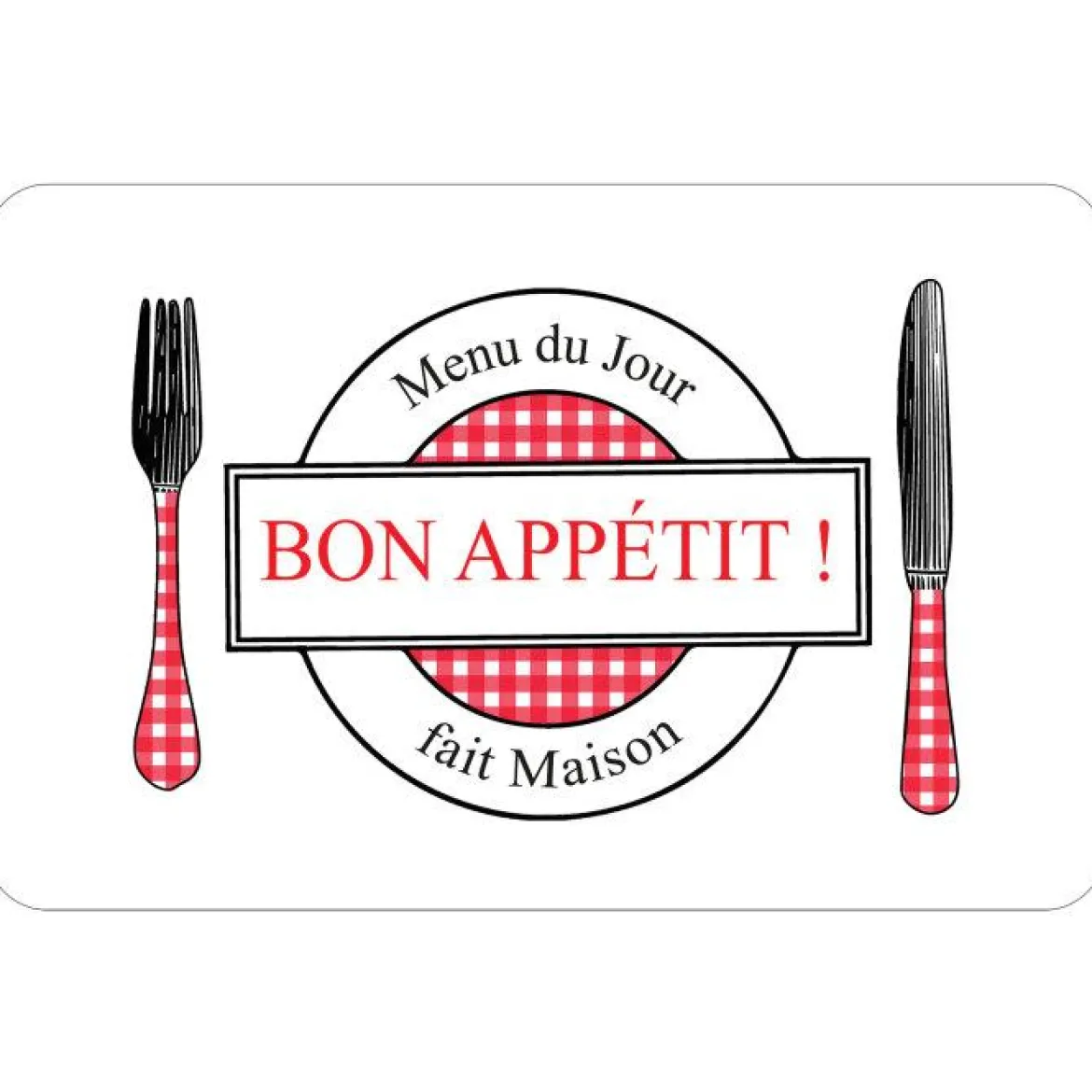 SET DE TABLE 28.5X43.5 CM PVC IMPRIME FAIT MAISON