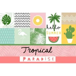 SET DE TABLE 28.5X43.5 CM PVC IMPRIME SWEET PARADISE