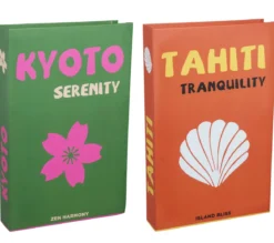SET 2 FAUX LIVRES 27X17X4CM KYOTO 27X17X4CM TAHITI