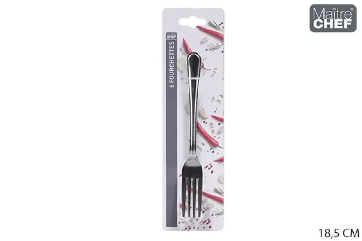 SET 6 FOURCHETTES INOX