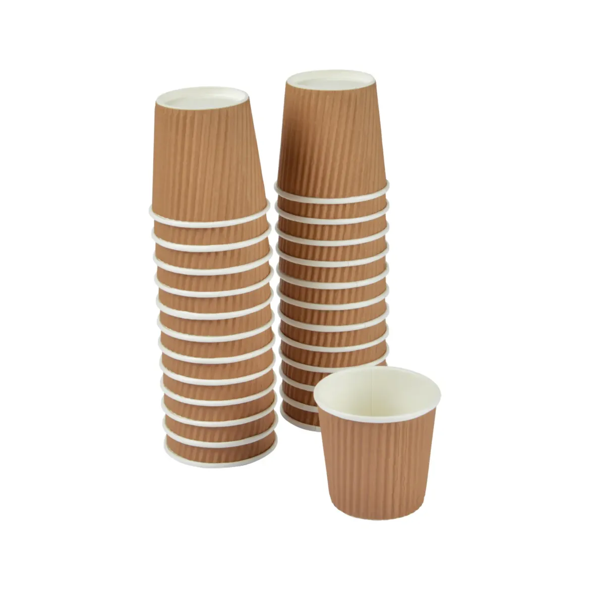 SET 25 GOBELETS EXPRESSO 12CL PAROI ISOLANTE ONDULEE
