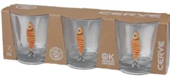 SET 3 GOBELETS SARDINES 25CL