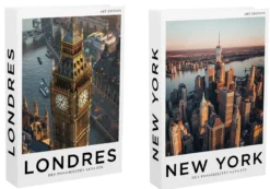 SET 2 LIVRES BOITES NEW YORK LONDRES