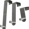 SET 3 PATERES ACIER INOXYDABLE POUR PORTE CHROME