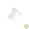 SET 12 PETITES CUILLERES REUTILISABLES BLANC H.13CM