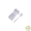 SET 12 PETITES CUILLERES REUTILISABLES TRANSPARENT H.13CM