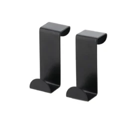 SET 2 PETITES PATERES ACIER INOXYDABLE A SUSPENDRE NOIR