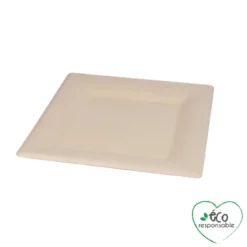 SET 12 PLATEAUX CARRES CANNE A SUCRE 25CM NATUREL