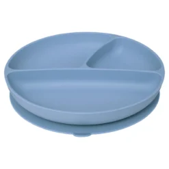 SET REPAS SILICONE BLEU