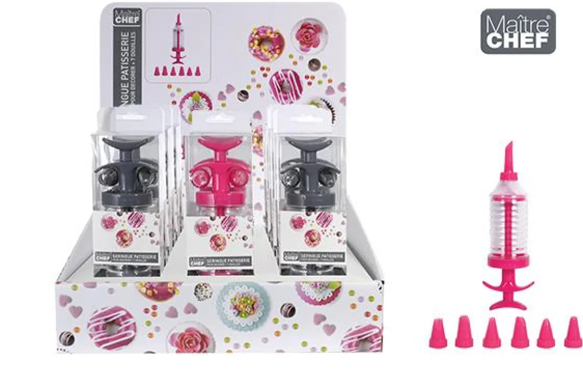 SET SERINGUE PATISSERIE AVEC 7 DOUILLES PLASTIQUE