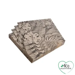 SET 20 SERVIETTES KRAFT 3 PLIS 33X33CM FRESH GREEN