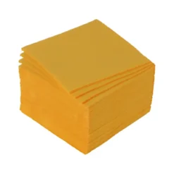 SET 40 SERVIETTES MICRO MOUTARDE 25X25CM
