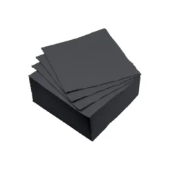 SET 40 SERVIETTES MICRO NOIR 25X25CM