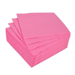 SET 40 SERVIETTES MICRO ROSE 38X38CM
